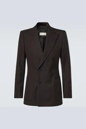 DRIES VAN NOTEN Double-breasted wool blazer