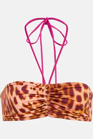 Stella McCartney Leopard-print bandeau bikini top
