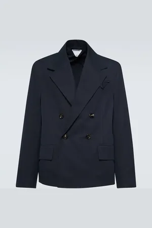 Bottega Veneta Double-breasted cotton twill blazer