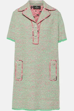 Etro Wool and cotton-blend tweed minidress