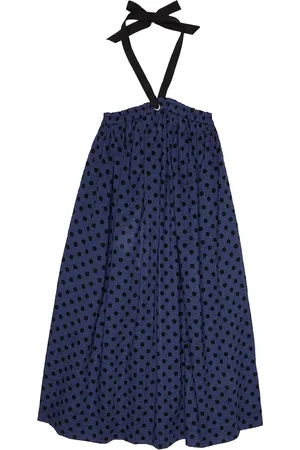 Caramel Agave polka dot cotton minidress