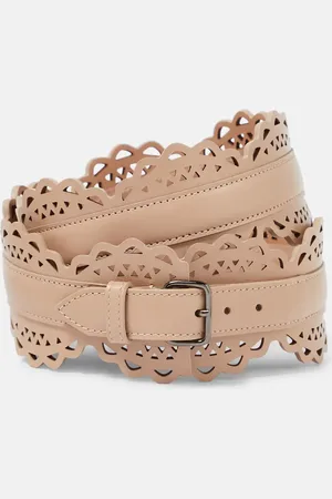 Alaïa Laser-cut leather corset belt