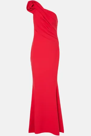 Safiyaa Tanna one-shoulder crepe gown