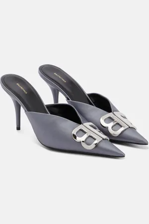 Balenciaga BB satin mules