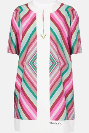 VALENTINO VGold Rhombus 75 cotton poplin minidress