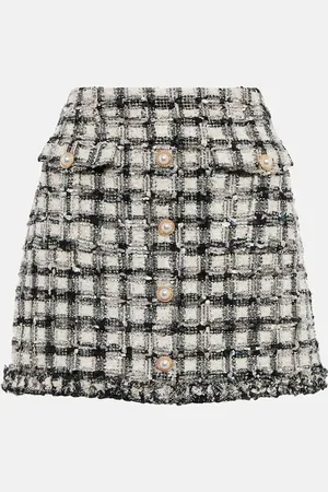LOVESHACKFANCY Nate tweed miniskirt