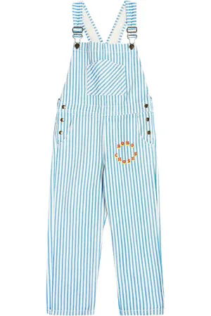 Bobo Choses Striped cotton overalls