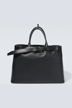 Prada Buckle leather tote bag