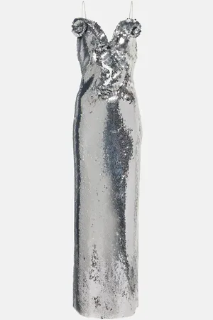 MAGDA BUTRYM Sequined floral-applique gown