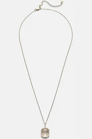 Mateo 14kt necklace with quartz and diamonds