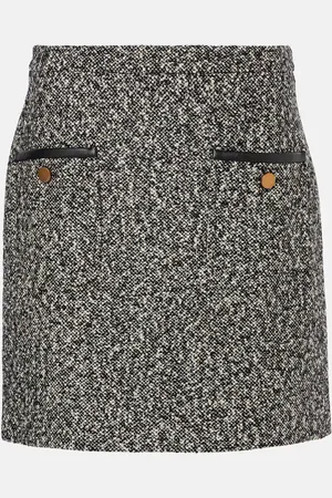 Max Mara Cosa wool-blend tweed miniskirt