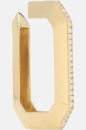 Eera Sabrina 18kt single ear cuff with diamonds
