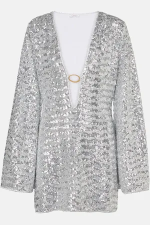 Oseree Lumiere O sequined beach cover-up
