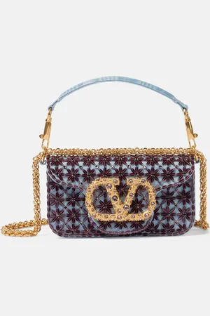 VALENTINO GARAVANI Loco Small beaded moire shoulder bag