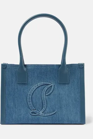 Christian Louboutin By My Side E/W Large denim tote bag