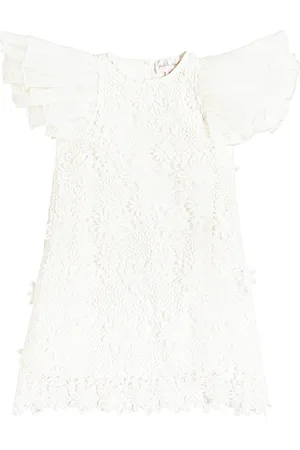 Petite Amalie Lace-trimmed ruffled dress