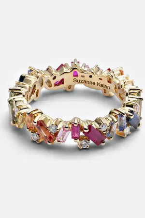 Suzanne Kalan Rainbow Frenzy 18kt gold, diamond and sapphire ring