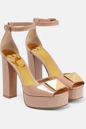 VALENTINO GARAVANI One Stud patent leather platform sandals