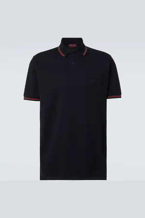 Gucci Double G cotton-blend pique polo shirt