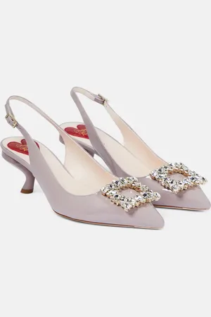 Roger Vivier Virgule patent leather slingback pumps