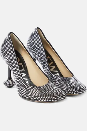 Loewe Toy embellished suede pumps