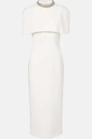 Roland Mouret Embellished crepe cocktail dress