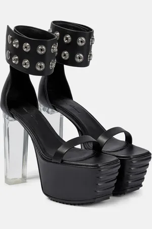 Rick Owens Minimal Grill leather platform sandals