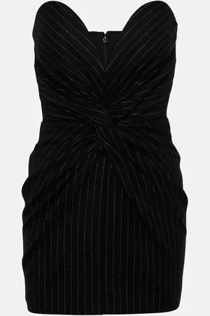 ALEX PERRY Pinstripe strapless minidress