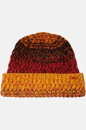 Chloé Striped cashmere beanie