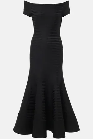 Carolina Herrera Off-shoulder striped maxi dress
