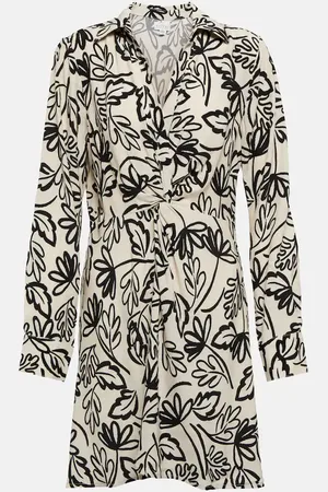 Velvet Stephie printed crepe minidress