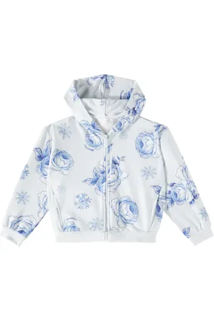 MONNALISA Printed cotton-blend hoodie