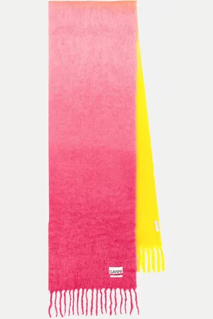 Ganni Ombre mohair-blend scarf