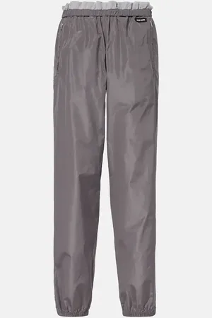 Miu Miu Mesh-trimmed technical straight pants