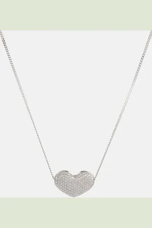 Eera Heart 18kt white necklace with diamonds