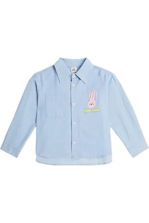 Jelly Mallow Rabbit printed denim shirt