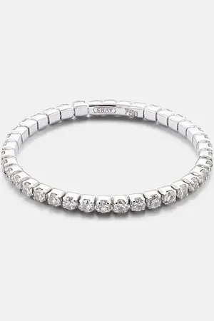 Shay Single Thread 18kt white gold ring with diamonds