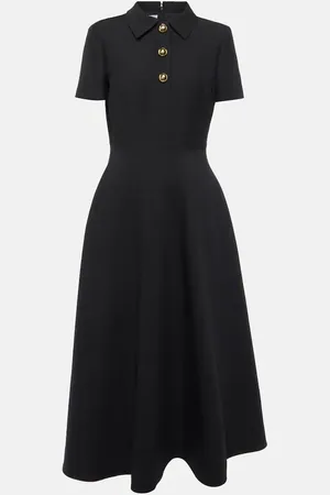VALENTINO Crepe Couture A-line midi dress