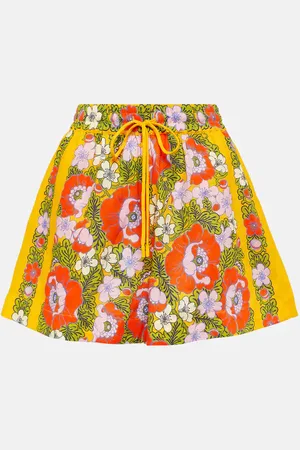 ALÉMAIS Floral linen shorts