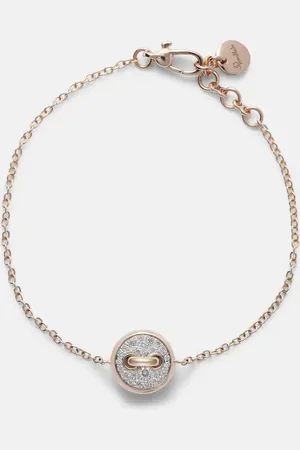 Pomellato Pom Pom Dot 18kt rose chain bracelet with white diamonds and mother of pearl