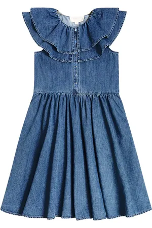 Petite Amalie Cotton chambray dress