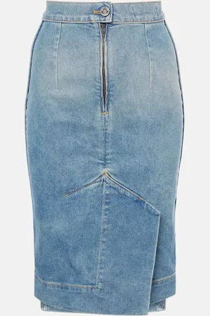 Vivienne Westwood Orb denim pencil skirt