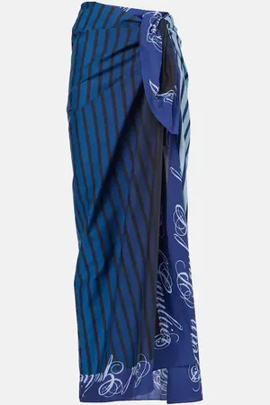 Jean Paul Gaultier Printed cotton beach cover-up