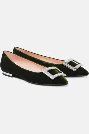 Roger Vivier Faux fur-trimmed ballet flats