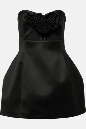 MAGDA BUTRYM Floral-applique bustier minidress