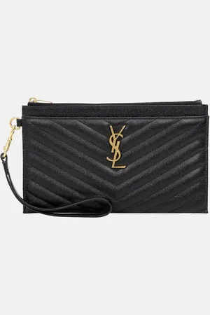 Saint Laurent Monogram Large leather pouch