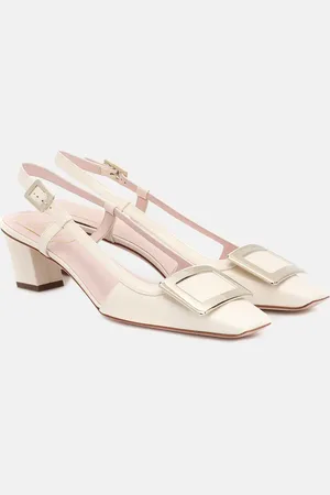 Roger Vivier Belle Vivier 45 patent leather slingback pumps