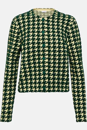 Burberry Houndstooth cotton-blend cardigan