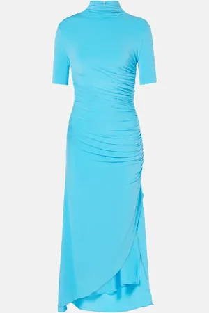 Alaïa Draped asymmetric midi dress