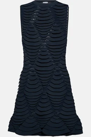 Alaïa Snake-effect knit minidress